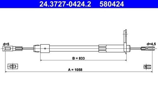 Bremsewire ATE 24.3727 0424.2