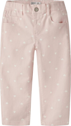 Name It Jeans - NmfBella - Lotus/Hearts - Name It - 5 år (110) - Jeans - Rosa