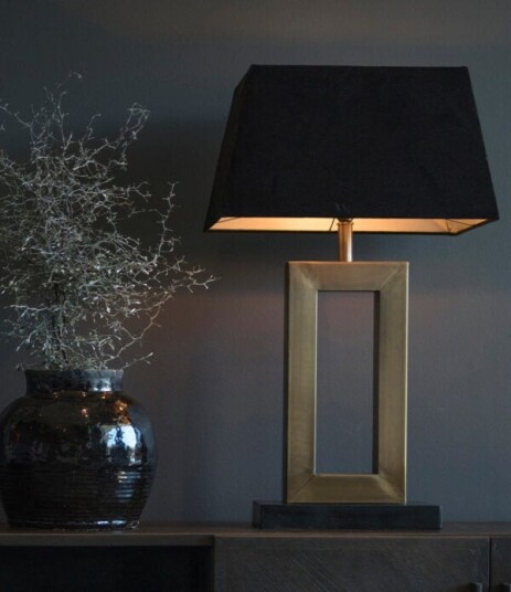 Artwood Rektangulær lampeskjerm L Black Leather Artwood Rektangulær lampeskjerm L Black Leather