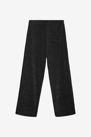 Vero Moda Curve Bukser vmcBerlin MW Wide Glitter Svart