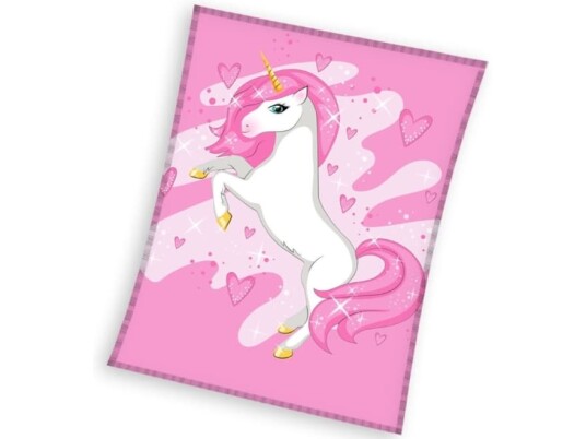 Unicorn Enhjørning Fleece tæppe 150 x 200 cm