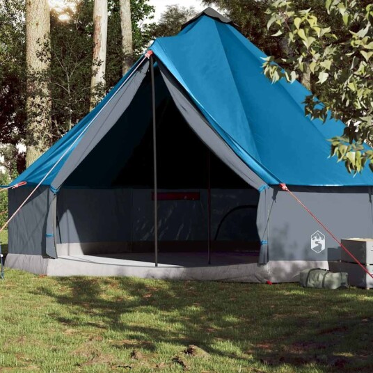 telt Familietelt tipi for 10 personer blå vanntett
