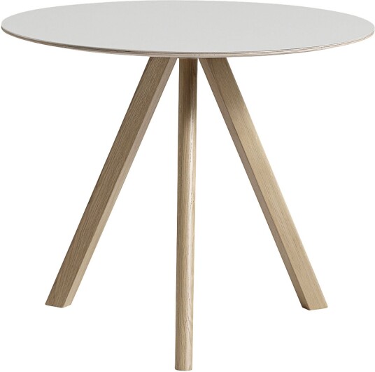 Hay - Copenhague Cph20 Soaped Oak Off-White Ø90 X H74 Cm Spisebord Ronan & Erwan Bouroullec Hvit Tre/plast