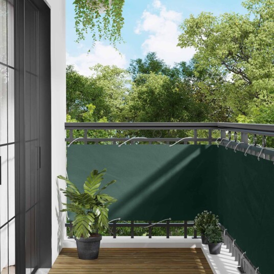 vidaXL Balkong Skjerm 75 x 200 cm PU belagt oxford alu