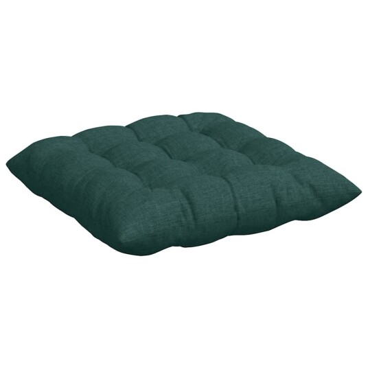 Seteputer 2 pcs Mørkegrønn 40 x 40 x 6 cm stoff
