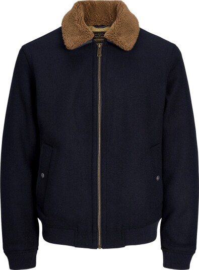 Jack & Jones Jprblumelvin Wool Blend Bomber - DARK NAVY - XXL