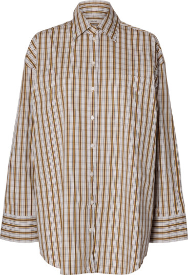 Selected Slweden Oversized Ls Pocket Shirt Cream 36