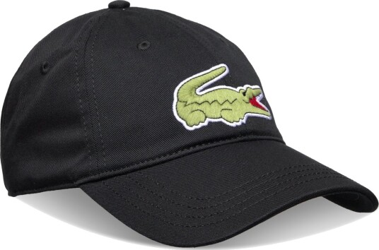 Lacoste Cotton Twill Cap With Crocodile Badge Black Lacoste Cotton Twill Cap With Crocodile Badge Black