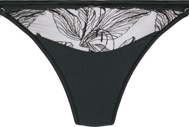 Hunkemöller String med høyt ben Ellen Svart