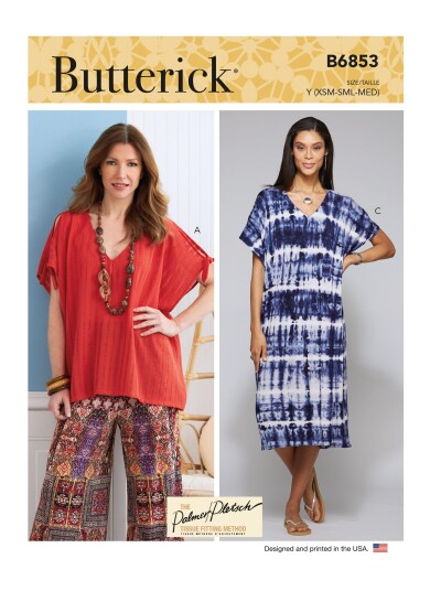 Butterick 6853 - Tunika og kjole ZZ (L-XL-XXL)