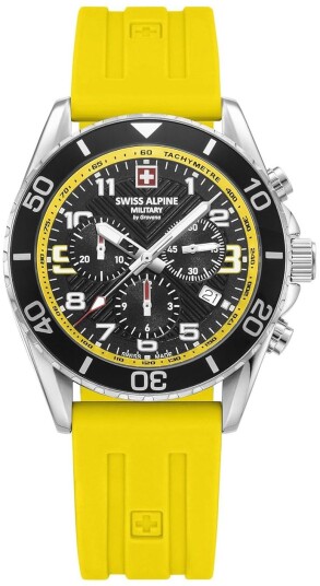 Swiss Alpine Military Herreklokke 7029.9838 Raptor Sort/Gummi Ø42 mm