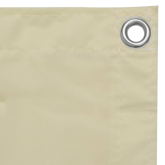 vidaXL Balkongskjerm kremhvit 90x500 cm oxfordstoff
