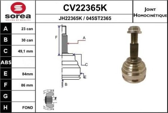 Drivledd EAI CV22365K Drivledd EAI CV22365K