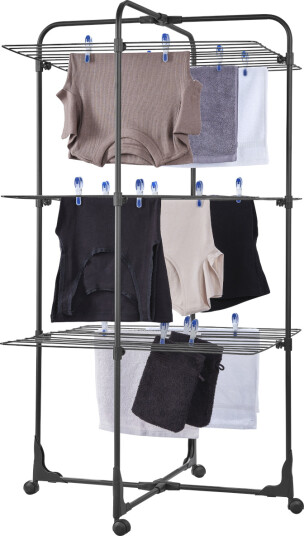 Leifheit Tower 270 Tørkestativ Svart 68x68xH126cm Leifheit Tower 270 Tørkestativ Svart 68x68xH126cm