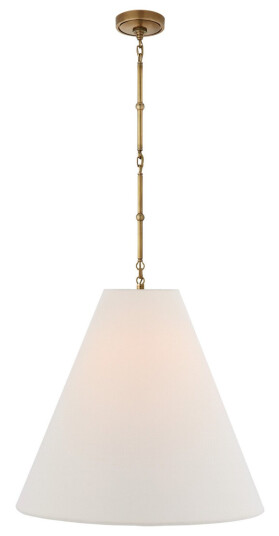 Goodman taklampa mässing/linne L
