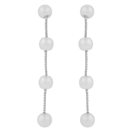 Snö Of Sweden Karan Chain Ear Silver & White Onesize