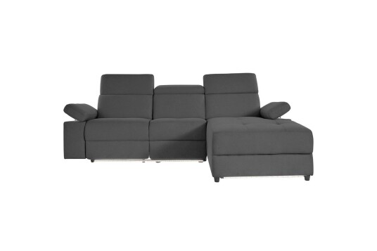 Hjørnesofa 3 seter Rayland Antrasitt Sunday Stoff Høyre Manuell Recliner Antrasitt Sunday Stoff Høyre Manuell Recliner