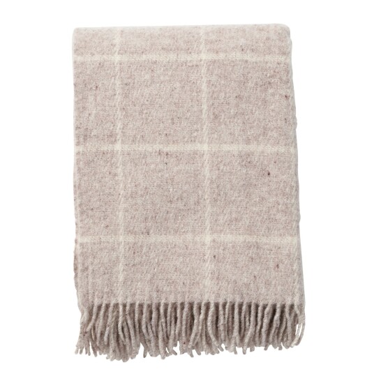 Klippan Yllefabrik Vinga pledd ull Beige