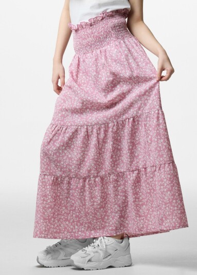 Seaside Miami Long Skirt Jr Dusty Rose Flower 120 Skjørt