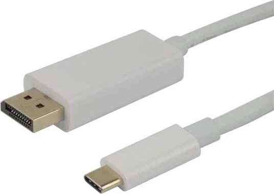 Deltaco USB C DisplayPort kabel 1m USBC DP100A