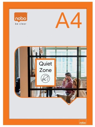 Nobo selvklebende magnetramme A4 oransje Oransje Nobo selvklebende magnetramme A4 oransje Oransje
