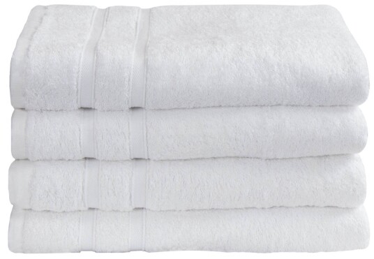 ByBorg Bambus badehåndkle - 70x140 cm - Hvit - Bambus/bomull - Frottéhåndkle fra Premium By Borg