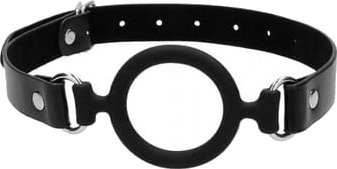 Shots Toys - Ouch! Ouch!: Silicone Ring Gag with Leather Straps