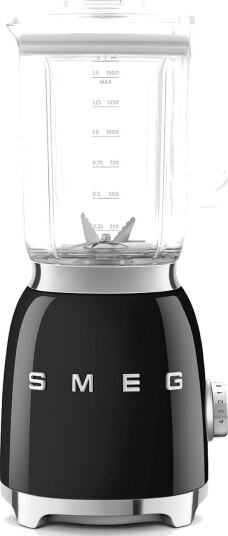 Smeg 50's Style Blender 1,5L 800W Svart med Isknuser og Pulsfunksjon