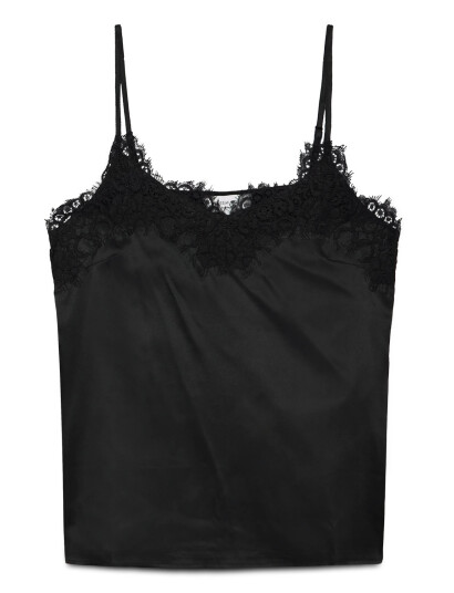 Rosemunde Rwjade Silk Strap Lace Top - Black - 38
