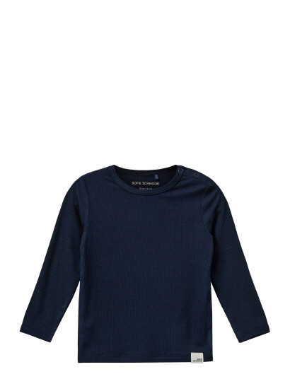 Sofie Schnoor Baby and Kids Petriciasb T-Shirt Long Sleeve Navy 92