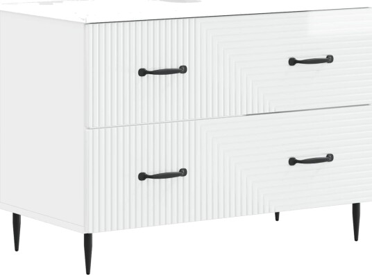 vidaXL Baderomsvaskeskap HAARLEM Høgglans hvit 82 x 41 x 58,5 cm