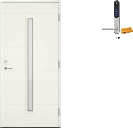 Ytterdør Swedoor Clever-Line+ Mols med Yale Doorman Classic Home