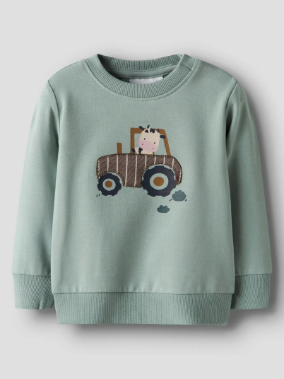 Name It Limbs Long Sleeve Sweat Unbrushed Grønn 50