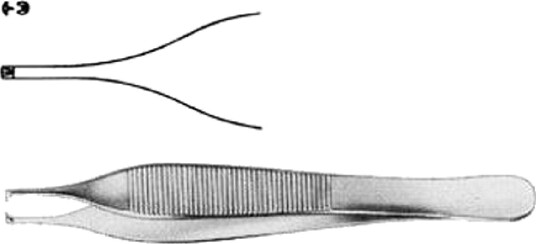 Adson pinsett kirurgisk 1:2 tann 12 cm 1 stk