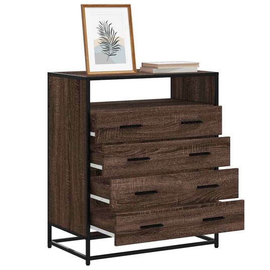 Kommode brun eik 70x41x83,5 cm konstruert tre 8721102841521