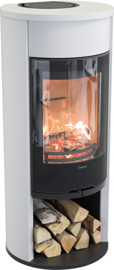 Contura 610G Style hvit vedovn med glassdør