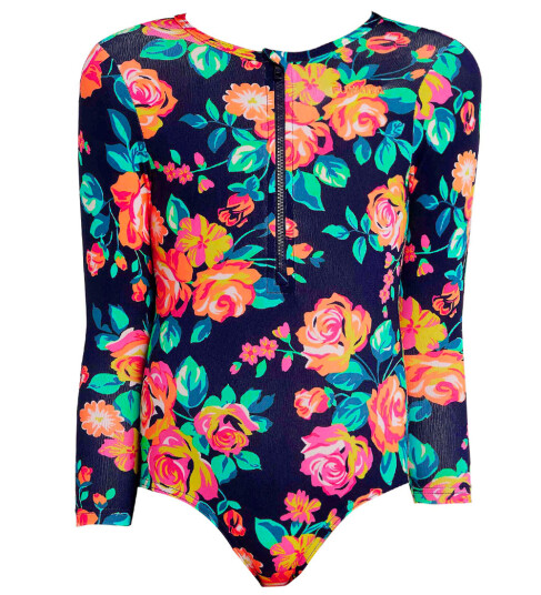 Funkita Badedrakt Søn Deksel UV50+ Full blomstring 1½ år 86 Badetøy Blå Flerfarget