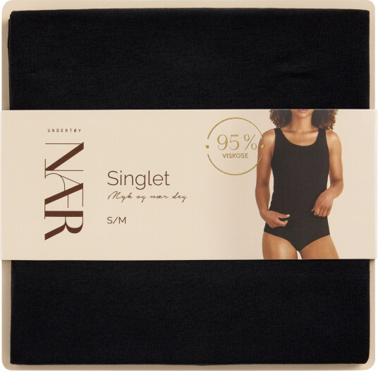 NÆR viskosesinglet sort S/M 1 stk NÆR viskosesinglet sort S/M 1 stk