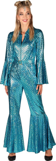 Thetru B.v. Disco Jumpsuit Turkis Deluxe Kostyme XX-Large 4319-1500-0XXL