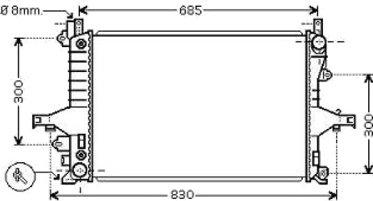 DIEDERICHS DCM3506 Radiator motorkjøling