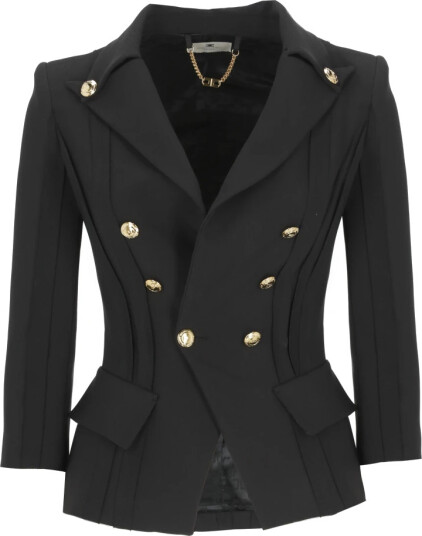 Elisabetta Franchi Dame Jakker Svart 2XL,