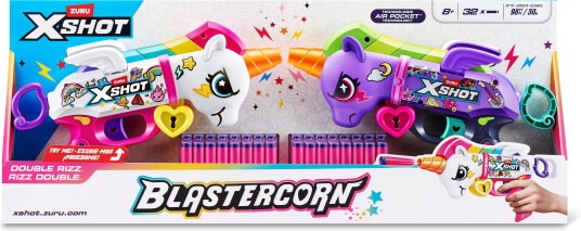 X-Shot Skumpistoler 2-pack Blastercorn Double Rizz X-SHOT OneSize Leketøy Hvit Lilla X-Shot Skumpistoler 2-pack Blastercorn Double Rizz X-SHOT OneSize Leketøy Hvit Lilla