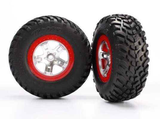 Traxxas 5873R Tires & Wheels SCT S1/SCT 4WD/2WD Rear 2 Traxxas 5873R Tires & Wheels SCT S1/SCT 4WD/2WD Rear 2