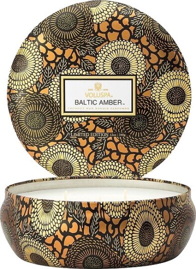 Voluspa Baltic Amber 3 Wick Tin Candle 40H