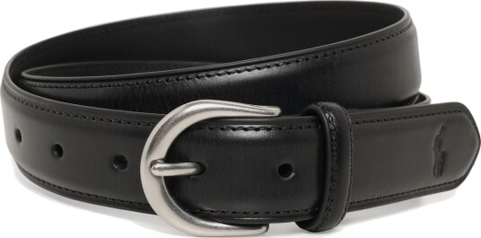 Polo Ralph Lauren Leather Rd Bckl Bt Blt Med Black 36