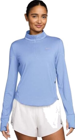 Nike Swift Dri FIT UV Half Zip Dame Aluminum/Reflective Silver M