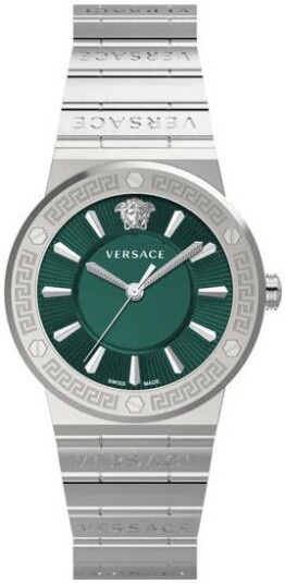 Versace Dameklokke VEVH00920 Greca Grønn/Stål Ø38 mm