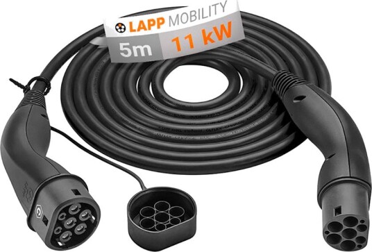 Lapp HELIX Ladekabel Elbil 5 m (Type 2/Type 2) 11 kw Svart
