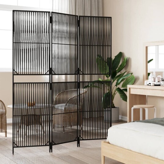  Romdeler 3 paneler svart polyrotting 8721012244146