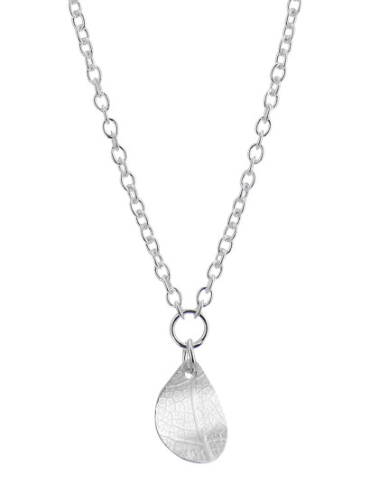 DRAKENBERG SJÖLIN Leaf Drop Necklace |Silver |One Size